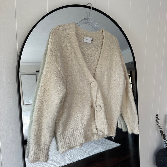 Lush Sweaters - Lush Cream Button-Up Cardigan